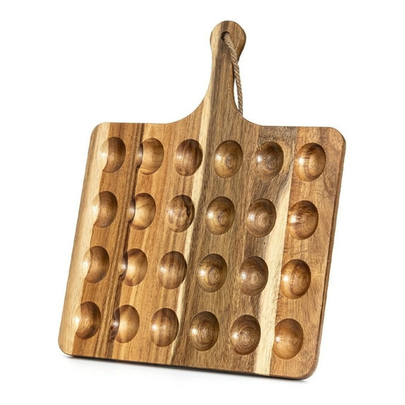 WEIKABU Egg Platter Deviled Egg Tray Wooden Square Deviled Egg Tray Charcuterie Board Easter Deviled Egg Tray Multipurpose for Kitchen Countertop Holiday Party
