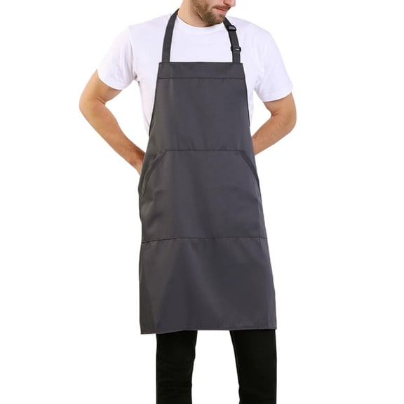 WEIKE Cooking apron with pockets and adjustable neck strap for restaurant bakery chef,
