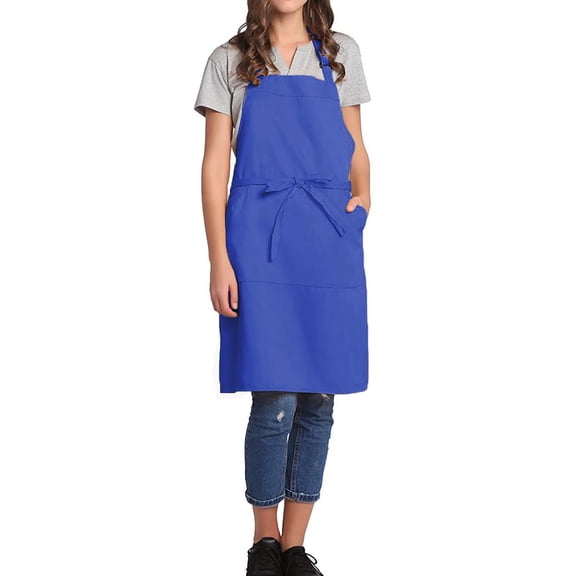 WEIKE Cooking apron with pockets and adjustable neck strap for restaurant bakery chef,