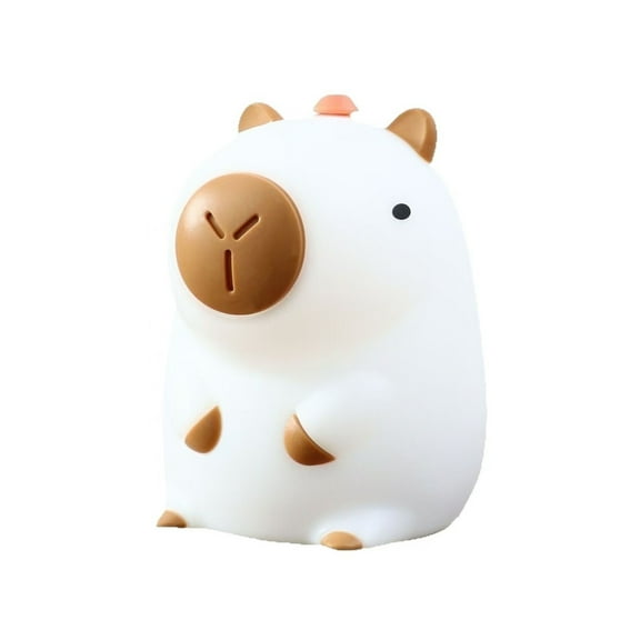 WEIKE Cute LED soft-bomb animal night light, rechargeable touch light (warm light + colorful)