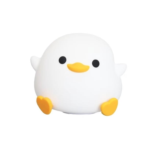 WEIKE Cute duck night light, rechargeable night light, bedside light with touch sensor(warm light + colorful)