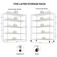 WEILAI 5tier heavyduty adjustable shelving and racking 300 lbs. per