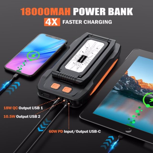 WEILAI BIZEWO Jump Starter Battery Pack 60W Quick Charge 2000A Peak Car