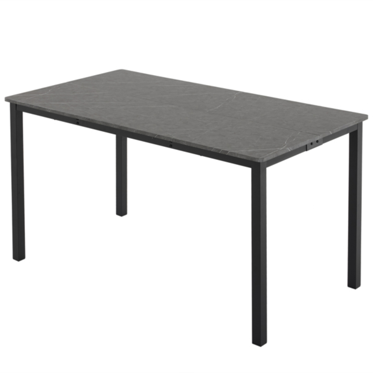 WEILAI Disassemble rectangular dining table with straight feet MDF grey
