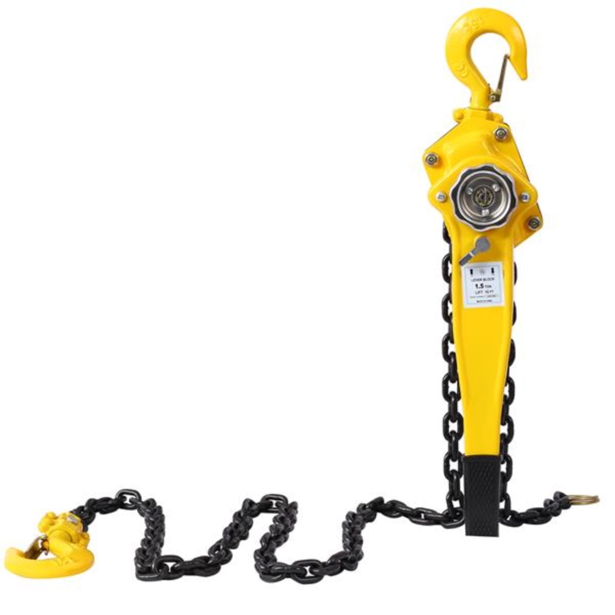 WEILAI Lever Chain Hoist 1 1/2 Ton 3300LBS Capacity 20 FT Chain Come