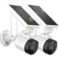 thumbnail image 1 of WEILAILIFE 2K Wireless Wi-Fi Solar Security Camera, Outdoor Rechargeable Battery Surveillance Camera with Solar Panel, AI Detection, Night Vision, Dual Antenna (2 Pack), 1 of 12