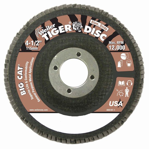 WEILER High Density Flat Style Flap Discs 60 Grit 804-50764