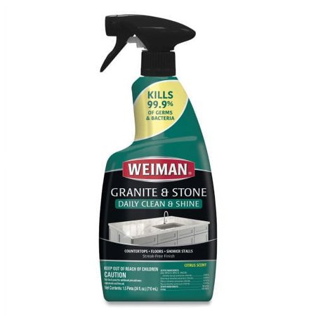 WEIMAN Granite Cleaner and Polish, Citrus Scent, 24 oz Spray Bottle, Each
