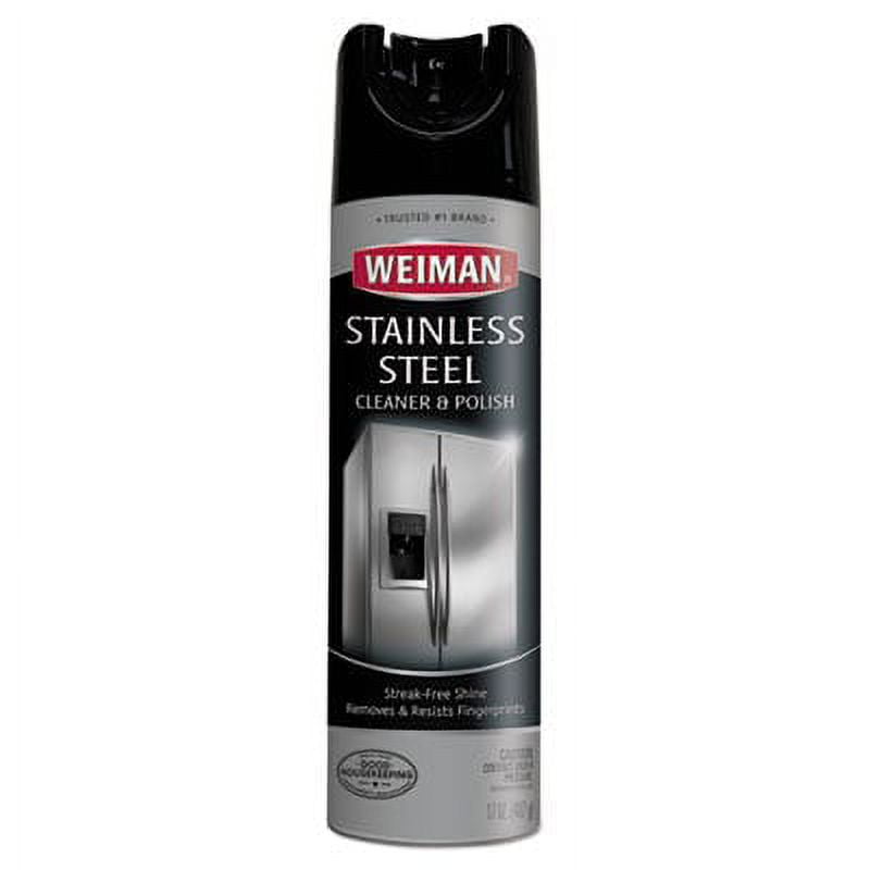 1Pc WEIMAN Stainless Steel Cleaner and Polish, 17 oz Aerosol, 6/Carton
