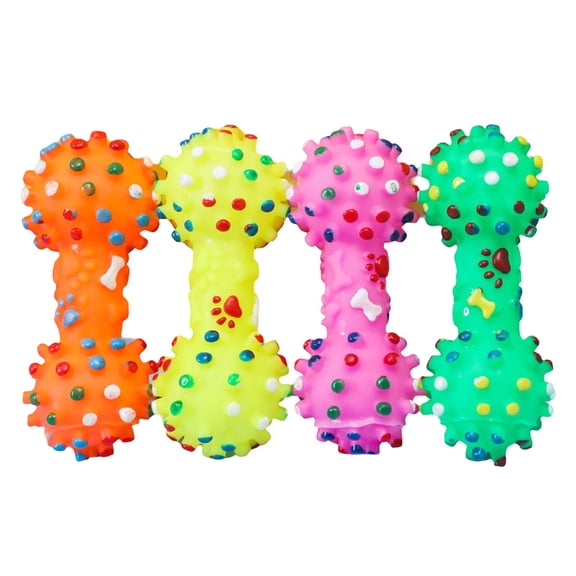 WEIOUKC 1PC Soft Small Rubber Bone Pet Dog Puppy Cat ToysPet Chew Toy with Sound, Dental Hygiene & Gum Massage for All Breeds