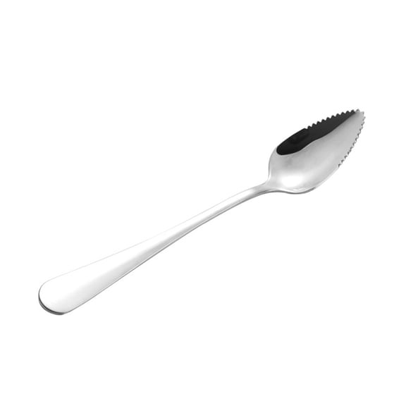 WEIOUKC 2PC Grapefruit Spoon Stainless Steel Fruit Spoon,Serrated Edge Dessert Spoon, Fruit Cutting & Scooping Tool, Reusable Silver Kitchen Gadget