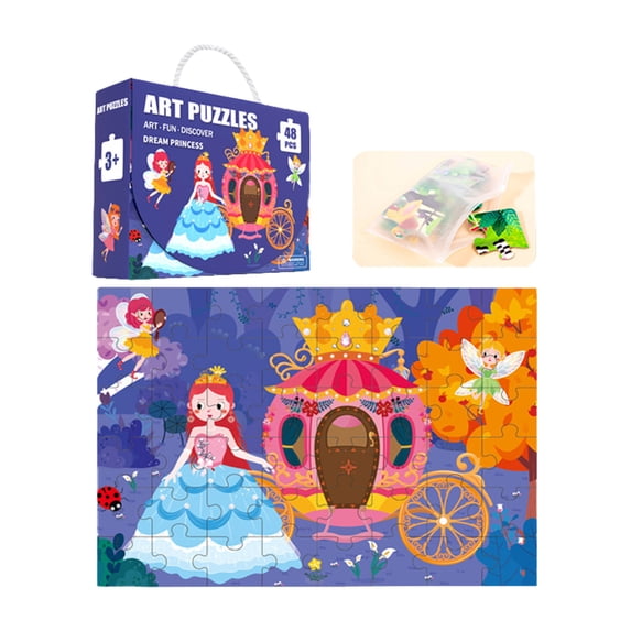 WEIOUKC 48-Piece Animal Floor Puzzle for Ages 3-6, Large Extra-Thick Cardboard Jigsaw for Preschool Learning & Development, Educational Gift for Young Explorers