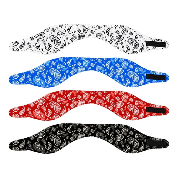 WEIOUKC 4PC Swimming Headband Swimming Ear Band, Adjustable Swim Headband,Waterproof Ear Protection Headwrap for Outdoor Sports & Aqua Activities
