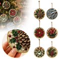 thumbnail image 1 of WEIOUKC 6PCS Wooden Christmas Ornaments Diamond Painting Kits for Adults, Christmas Diamond Art Hanging Pendant DIY Single-Side Craft Kit, for Tree & Wall Decor, 1 of 8