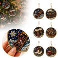 thumbnail image 1 of WEIOUKC 6PCS Wooden Christmas Ornaments Diamond Painting Kits for Adults, Christmas Diamond Art Hanging Pendant DIY Single-Side Craft Kit, for Tree & Wall Decor, 1 of 8