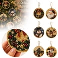 thumbnail image 1 of WEIOUKC 6PCS Wooden Christmas Ornaments Diamond Painting Kits for Adults, Christmas Diamond Art Hanging Pendant DIY Single-Side Craft Kit, for Tree & Wall Decor, 1 of 7
