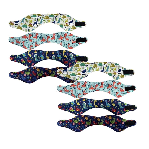 WEIOUKC 8PC Swimming Headband Swimming Ear Band, Adjustable Swim Headband,Waterproof Ear Protection Headwrap for Outdoor Sports & Aqua Activities