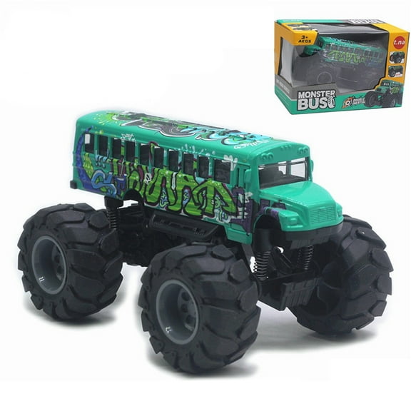 WEIOUKC Alloy Big Wheel School Bus Toy, Pull Back & Go Friction Powered Diecast Model with Realistic Design, Durable Metal Frame for Little Drivers
