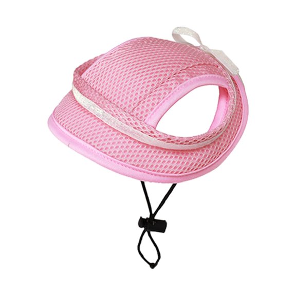 WEIOUKC Breathable Summer Sunshade Hat for Cats & Dogs,Adjustable Pet Cap with Bow & Ear Holes, Lightweight UV Protection Outdoor Hat for Small to Medium Pets
