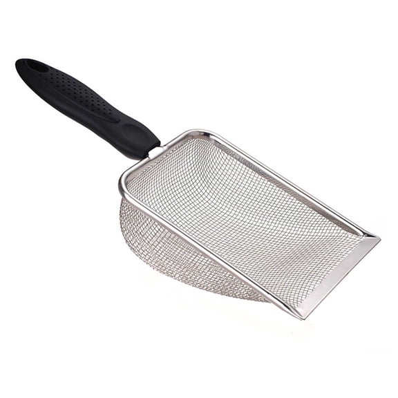 WEIOUKC Cat Litter Scoop Stainless Steel,Mesh Scooper,Beach Sand Sifter Shovel, Cat Litter Scoop for Shell Collecting & Sandbox, Portable Outdoor Toy