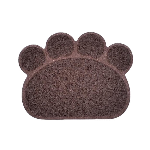 WEIOUKC Cat Litter Trapper Mat with Paw Print Design, Soft Non- Rubber Scatter Control Pad, Washable Mess Catcher for Litter Boxes and Feeding Bowls, Gentle Comfort Mat for Kittens and Cats