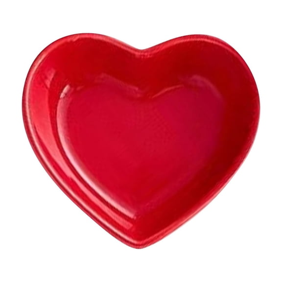 WEIOUKC Ceramic Heart Shaped Dishes,Heart Shaped Dish for Family Meals, Easy to Clean, Versatile Serving Bowl for Salads & Snacks