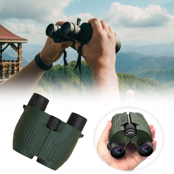 WEIOUKC Compact Binoculars for Adults & Kids,20x25 Folding Mini Binoculars with Low-Light Vision for Bird Watching & Hiking