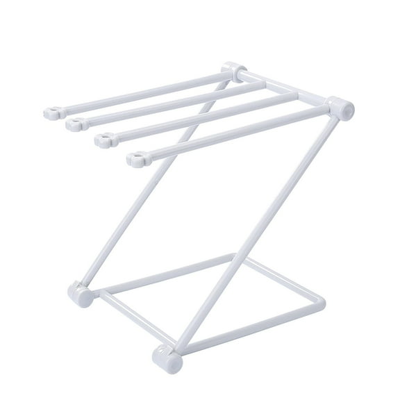 WEIOUKC Countertop Dishcloth Drying Rack, 4 Arms Lightweight Space Saving Compact Dish Rag Cloth Holder Foldable,Space-Saving Collapsible Towel Holder for Kitchen & Bathroom