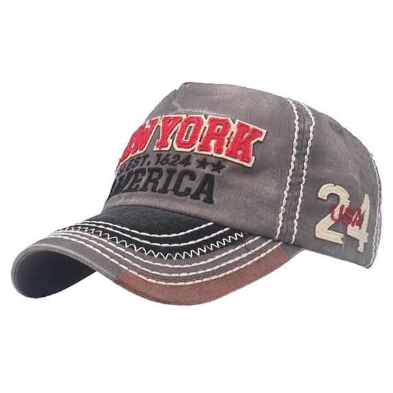 WEIOUKC Dad Hat New York Cotton Cap, Adjust Buckle Strap, Unstructured Low-Profile NY Baseball Cap for Men & Women