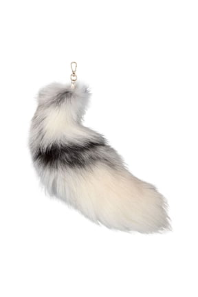 Faux Fox Tail Keychain,Soft Artificial Fox Tail Faux Cat Tail Fox Tail,Handbag Tassel Ring Key Chain for Women