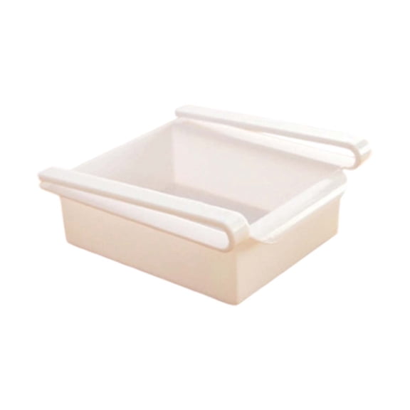 WEIOUKC Fridge Drawer Organizer, Shelf Storage Box, Small Size Refrigerator Shelf Pull,Adjustable Under-Shelf Storage Rack for Egg, Fruit, Vegetable, Seafood, Meat