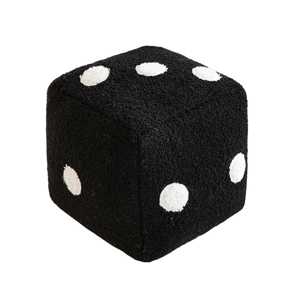 WEIOUKC Funny Dice Cube Pillow, 20cm Soft Stuffed Plush Cushion Doll, Novelty Sofa Back Lumbar Support & Home Decor Gift for All Ages