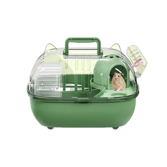 WEIOUKC Hamster Carrier Transparent Cover Outing Cage,Small Animal Cage,for Rabbits Rodents Transport Short Trip Car Outing Picnic
