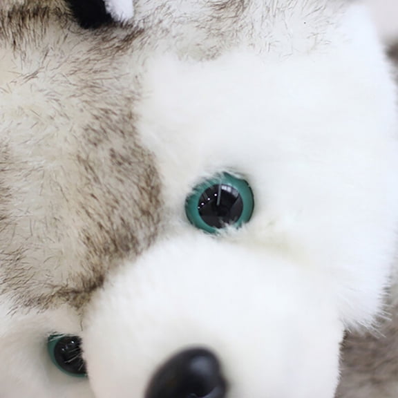 WEIOUKC Handmade Realistic Dog Plush Figure, Articulated Skeleton, Glass Eyes Hand Carved Details, Polyester Steel Fill, 1 Piece Stuffed Animal