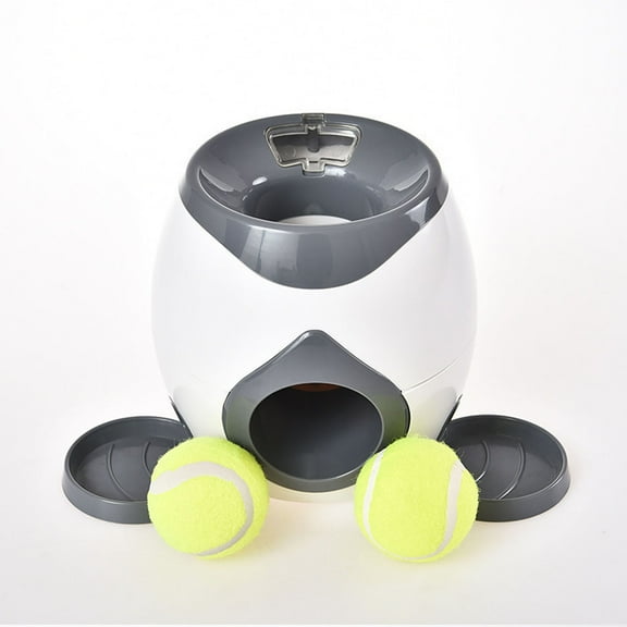 WEIOUKC Interactive Dog Tennis Ball & Treat Launcher,Intelligent Feeder for Training, Adjustable Launch Angle & Snack Dispenser, ABS Material for Play & Reward