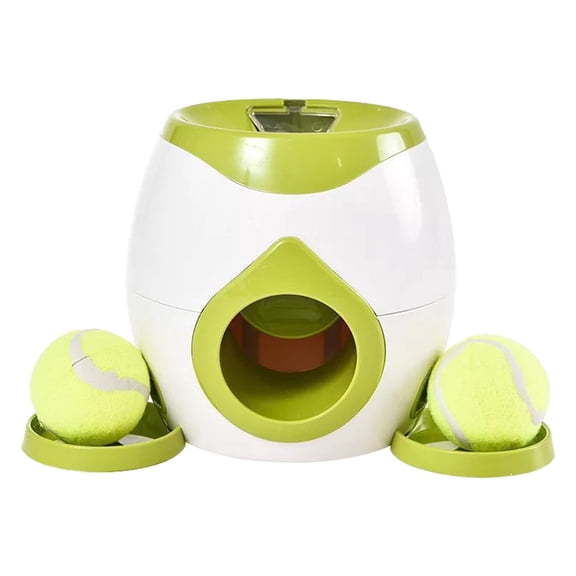 WEIOUKC Interactive Dog Tennis Ball & Treat Launcher,Intelligent Feeder for Training, Adjustable Launch Angle & Snack Dispenser, ABS Material for Play & Reward