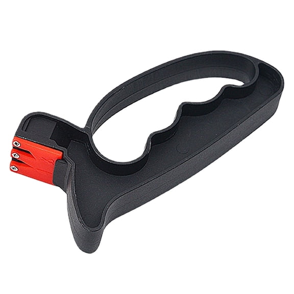 WEIOUKC Knife Sharpener, Professional 2-in-1 Handheld Blade Grinder Tool for Ceramic Steel Blades & Scissors, Adjustable Angles Portable Gadget