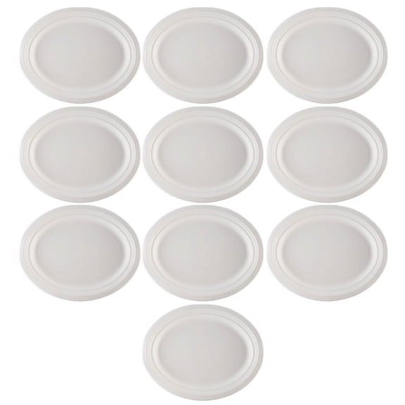 WEIOUKC Paper Dining Plates,12 Inch Large Disposable Plates, Heavy Duty Dinner Plates, Microwave & Freezer Safe, Compostable, Bulk for Parties & BBQs