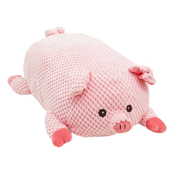 WEIOUKC Plush Dog Toy,Cute Pig Shape and Durable Squeaky Dog Toys, Interactive Biting & Teething Toy, Puppy Training Play Toy for Indoor & Outdoor Use, Pig Design