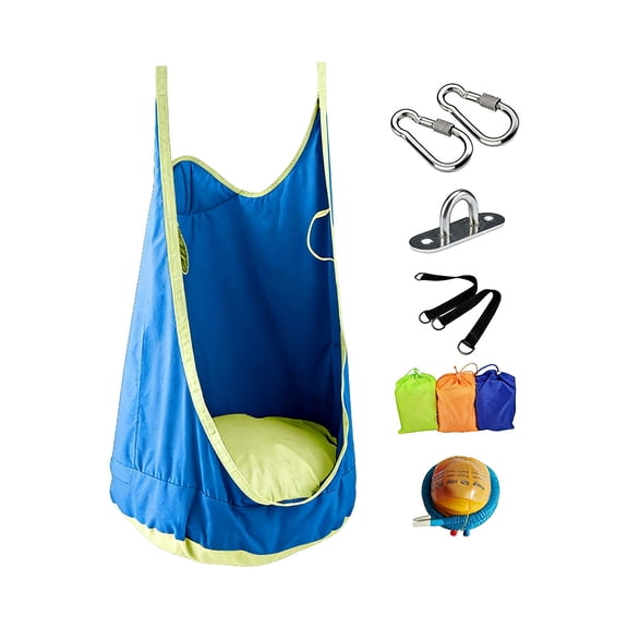 WEIOUKC Pod Swing Seat,Portable Hanging Swing Seat with Stable Frame, Comfortable Outdoor Relaxation Chair for Backyard & Porch