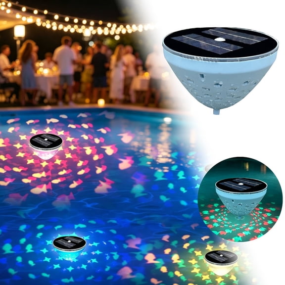 WEIOUKC Pool Lights for Above Ground Pools, Solar Floating Pool Lights With IP68 | Auto On/Off Solar Powered Color Changing LED, IP68 Waterproof for Inground Pools, Pond Great for Outdoor Gatherings