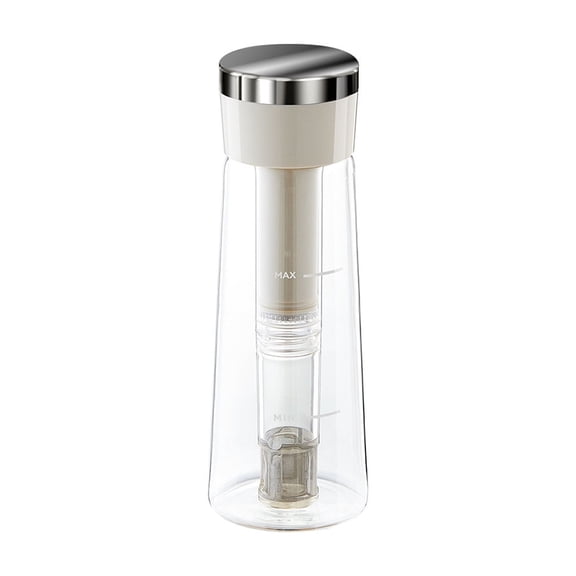WEIOUKC Portable Cold Brew Coffee Maker,High Borosilicate Glass French Press for Iced Coffee & Tea, Hot/Cold Use, Leakproof with Removable Filter,for Outdoor Camping Trip