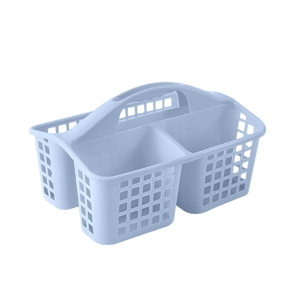 WEIOUKC Portable Shower Caddy Basket,Convenient Cleaning Supplies Organizer with Compartments and Handle,Portable Partitioned Storage Rack with Handle for Bathroom, Dorm & Cleaning Supplies