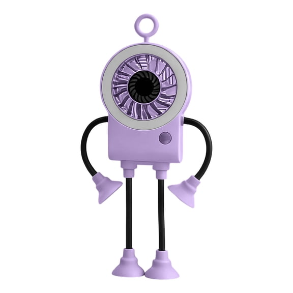 WEIOUKC Poseable Alien Mini Fan with Suction Cup with 4 Bendable Legs & Suction Cup, 3-Speed Portable Personal Cooling Fan,Sticks to Smooth Surfaces for Bedroom, Stroller & Camping