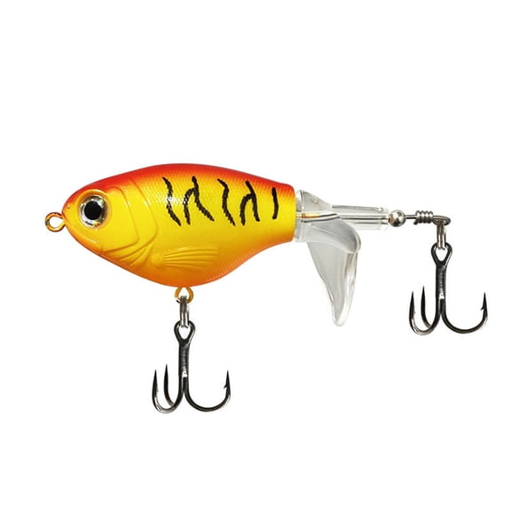 WEIOUKC Propeller Tail Fishing Lure, Double Cutter Spinnerbait with Fluorescent Coating, for Freshwater & Saltwater, Trout, Bass, Inshore, Pond & River