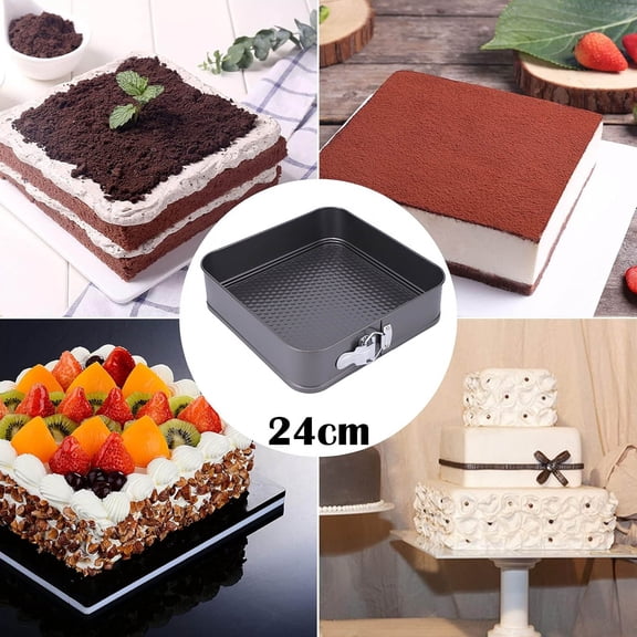WEIOUKC Springform Cake Pan,Square Leakproof Nonstick Cheesecake Pans with Removable Bottom Carbon Steel Bakeware
