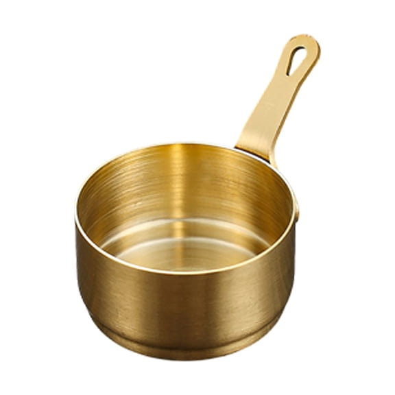 WEIOUKC Stainless Steel Mini Sauce Pan,Chocolate Melting Pot & Vinegar Dipping Bowl with Long Handle, Small Cooking Pot for Kitchen