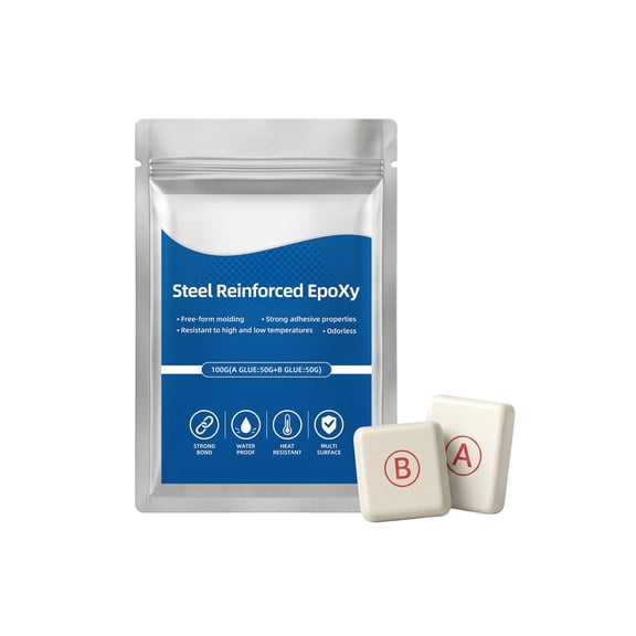 WEIOUKC Steel Reinforced Epoxy Putty,All-Purpose AB Epoxy Glue for Metal, & Glass, Strong Waterproof Adhesive for Industrial & Home Repair
