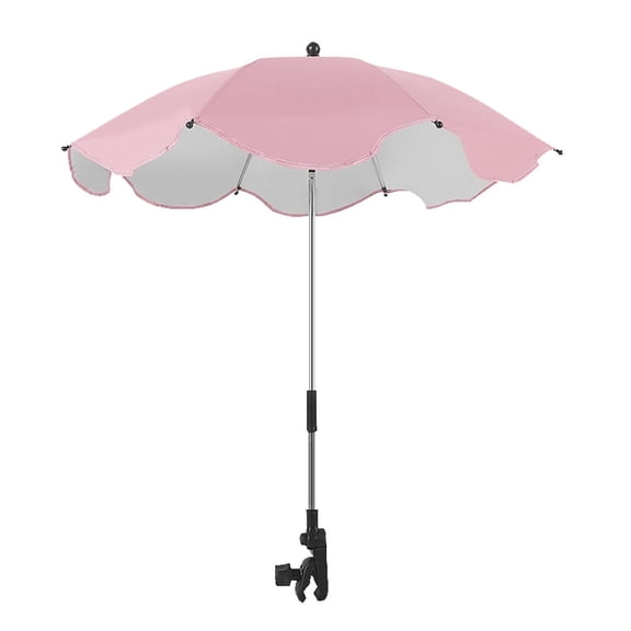 WEIOUKC Stroller Umbrella, Beach Chair Parasols with Adjustable Clamp,UV Protection Clamp-On Pram Pushchair Canopy for Camping Fishing Backyard Garden