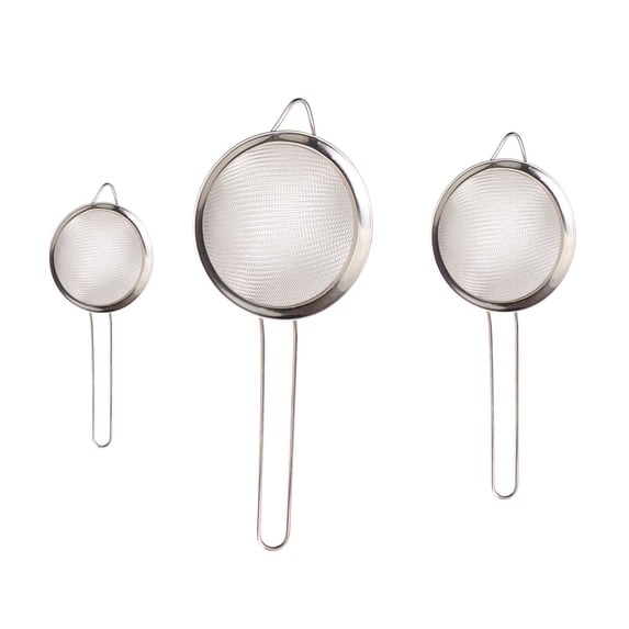 WEIOUKC Super Wire Extra Fine Mesh Strainer with Handle,Fine Mesh Colander for Egg White Separation Flour Sifting Pasta Draining Kitchen Tool